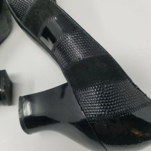 FRANCO SARTO BLACK LEATHER HEELS. SIZE 7.5. - Picture 11 of 16